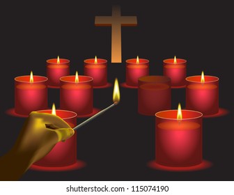 Lighting Votive Candles