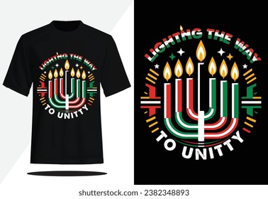 Lighting the way to Unity Kwanzza T-shirt Design