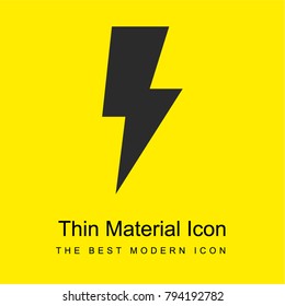 Lightining bright yellow material minimal icon or logo design