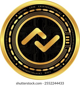 Dibujos de criptomonedas lightlink-ll sobre fondo abstracto. Ilustraciones 3D.