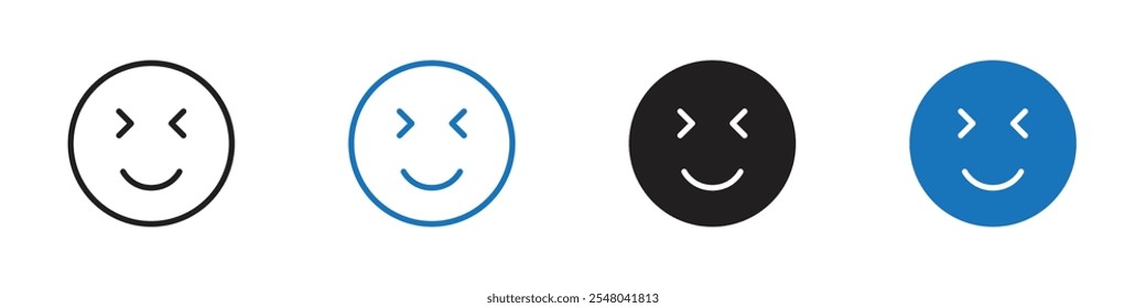 Lightly closed icon Vector set outline