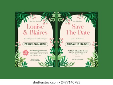 **La Plantilla Invitación de Boda Lightly Flowes limpia, moderna, de estilo sencillo y, además, de uso agradable. Guardar Es fácil y rápido de usar