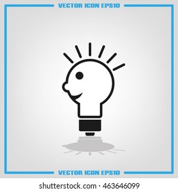 Light-man icon. Vector illustration eps10.