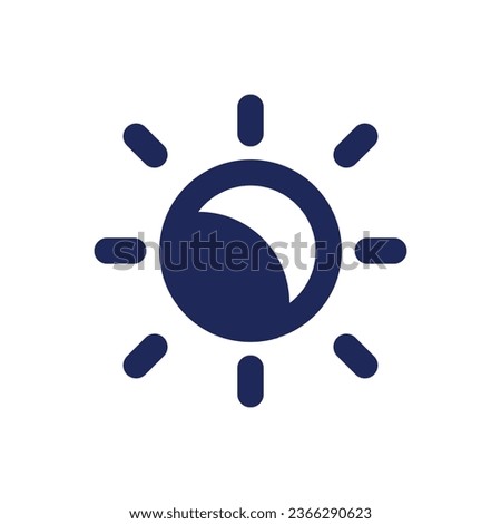 Lightness level black pixel perfect solid ui icon. Color scale. Video lighting. Raise luminosity. Silhouette symbol on white space. Glyph pictogram for web, mobile. Isolated vector image