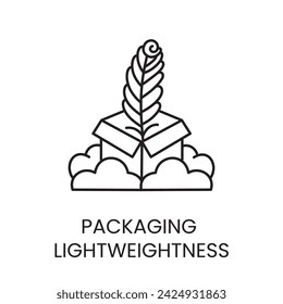 Lightness line icon in vector with editable stroke for packaging