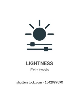 Lightness vector icon on white background. Flat vector lightness icon symbol sign from modern edit tools collection for mobile concept and web apps design.