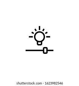 Lightness vector icon, lightness icon symbol sign in outline, lineart style on white background