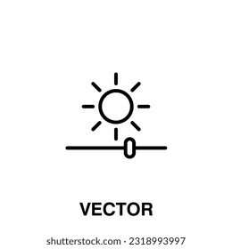 Lightness vector icon, lightness icon symbol sign in outline, illustration on white background..eps