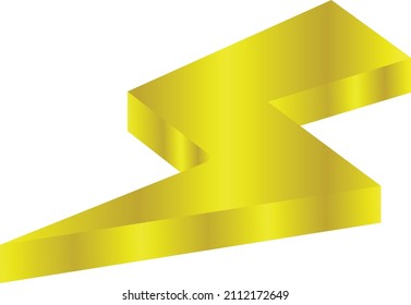 lightning 3d icon illustration for template element