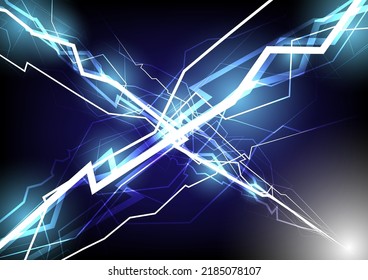 lightning abstract background vector graphic design, dangerous powerful blue light thunderbolt wallpaper