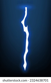 Lightning animation with sparks. Electricity thunderbolt danger, light electric powerful thunder. Bright energy effect, vector illustration