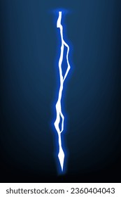 Lightning animation with sparks. Electricity thunderbolt danger, light electric powerful thunder. Bright energy effect, vector illustration