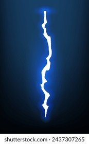 Lightning animation with sparks. Electricity thunderbolt danger, light electric powerful thunder. Bright energy effect, vector illustration