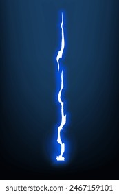 Lightning animation with sparks. Electricity thunderbolt danger, light electric powerful thunder. Bright energy effect, vector illustration