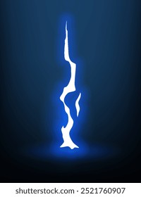 Lightning animation with sparks. Electricity thunderbolt danger, light electric powerful thunder. Bright energy effect, vector illustration