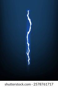 Lightning animation with sparks. Electricity thunderbolt danger, light electric powerful thunder. Bright energy effect, Vector illustration