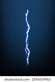 Lightning animation with sparks. Electricity thunderbolt danger, light electric powerful thunder. Bright energy effect, Vector illustration