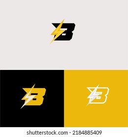 Lightning B Letter Logo Vector Stock Vector (Royalty Free) 2184885409 ...