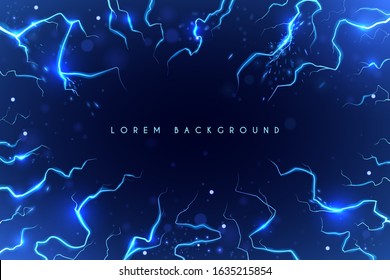 Lightning background with sparks and place for text