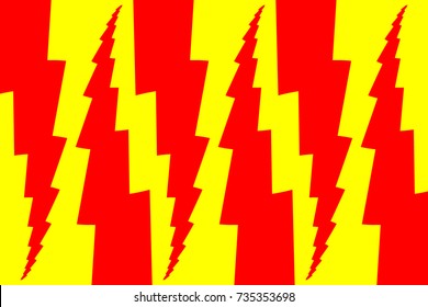 Lightning bolt - abstract geometric vector pattern - red and yellow, Thunder abstract background ,
