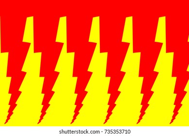 Lightning bolt - abstract geometric vector pattern - red and yellow, Thunder abstract background ,