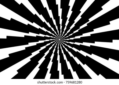 Lightning Bolt - Abstract Geometric Vector Pattern - Black And White, Thunder Abstract Background ,
