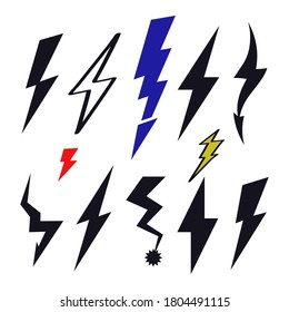 Lightning bolt arrow logo icon symbol sale danger sign Hand drawn doodle Modern cartoon design style Fashion print clothes apparel greeting invitation card banner badge poster cover flyer websites