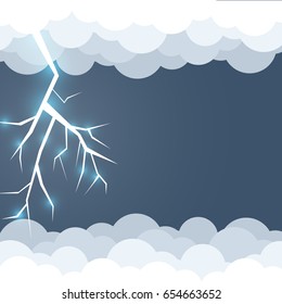 lightning bolt cloud thunderstorm vector