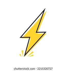 Lightning Bolt Color Vector Icon