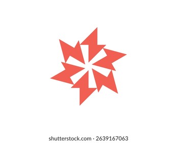 Lightning bolt design illustration, isolated on transparent background