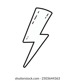 lightning bolt doodle hand drawn vector illustration template design