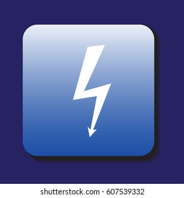 Lightning bolt doodle, vector hand drawn illustration isolated