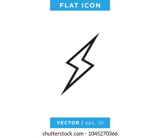 Lightning Bolt Electric Flash Icon Vectro Logo Template