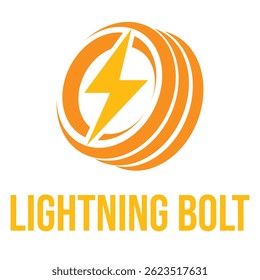 lightning bolt electric flat minimalist logo design