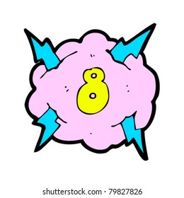 lightning bolt electric number eight cloud