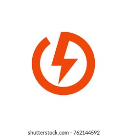 Lightning bolt, electricity, warning signs logo
