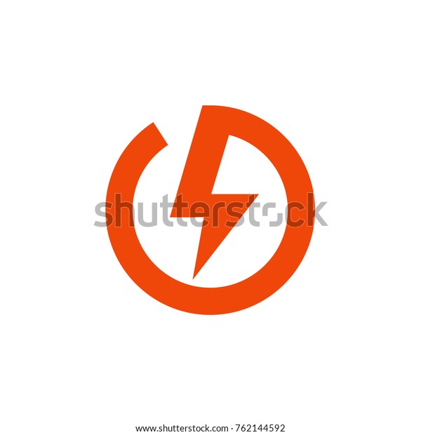 Lightning Bolt Electricity Warning Signs Logo Stock Vector Royalty Free