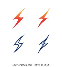 Símbolo de energía del destello del relámpago del perno para el diseño del logotipo de la industria de la Tecnología y del poder