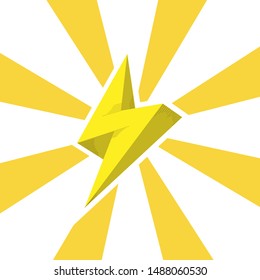 Lightning bolt Flash vector icon. Bolt of lightning vector design image