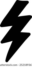 Blitzschlag handgezeichnetes Symbol für Gewitter Elektrizität Energie Blitz Schlag Illustration Symbol