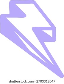 lightning bolt icon in bright neon color