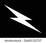 Lightning Bolt Icon Clipart – Electric Power Symbol for Digital Design Vector Illustrator.