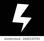 Lightning Bolt Icon Clipart – Electric Power Symbol for Digital Design Vector Illustrator.