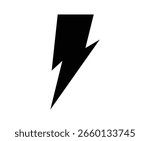 Lightning Bolt Icon Clipart – Electric Power Symbol for Digital Design Vector Illustrator.