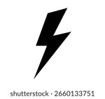 Lightning Bolt Icon Clipart – Electric Power Symbol for Digital Design Vector Illustrator.