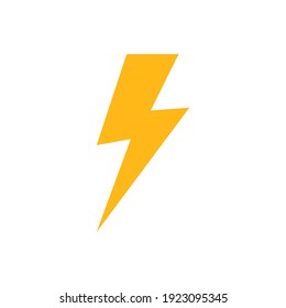 lightning bolt icon of color style design vector template