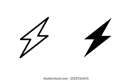 Lightning bolt icon concept. Stock vector