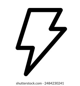 diseño de icono de rayo en estilo relleno y contorneado