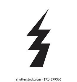Lightning bolt icon design isolated on white background