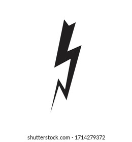 Lightning bolt icon design isolated on white background